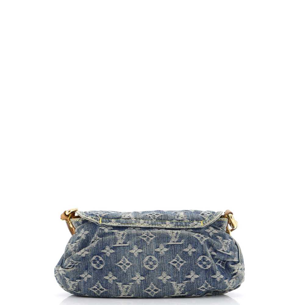 Louis Vuitton Pleaty Handbag Denim Mini - image 3