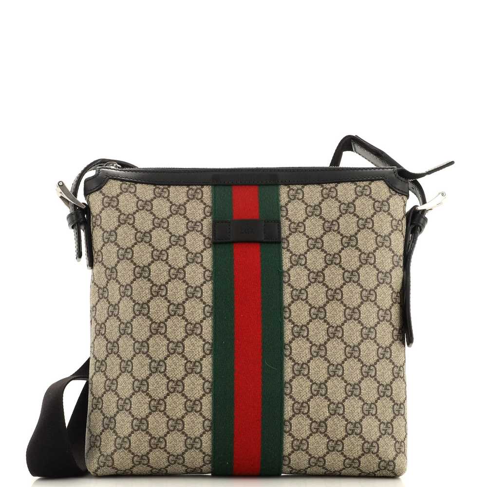 GUCCI Web Messenger Bag GG Coated Canvas Medium - image 1