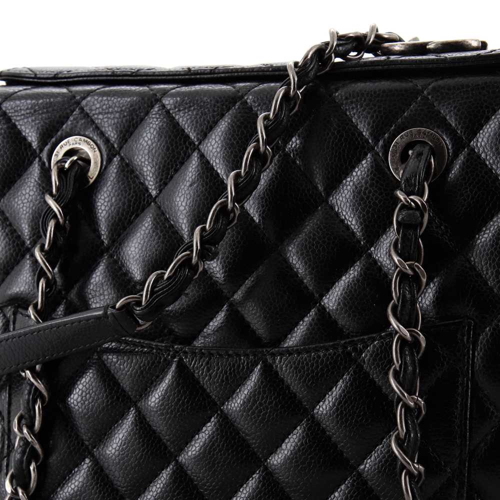 CHANEL City Shopping Tote Quilted Caviar Small - image 7