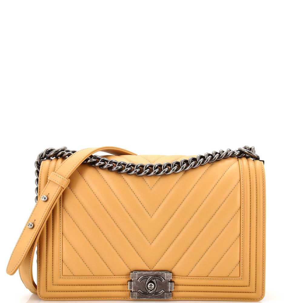 CHANEL Boy Flap Bag Chevron Lambskin New Medium - image 1