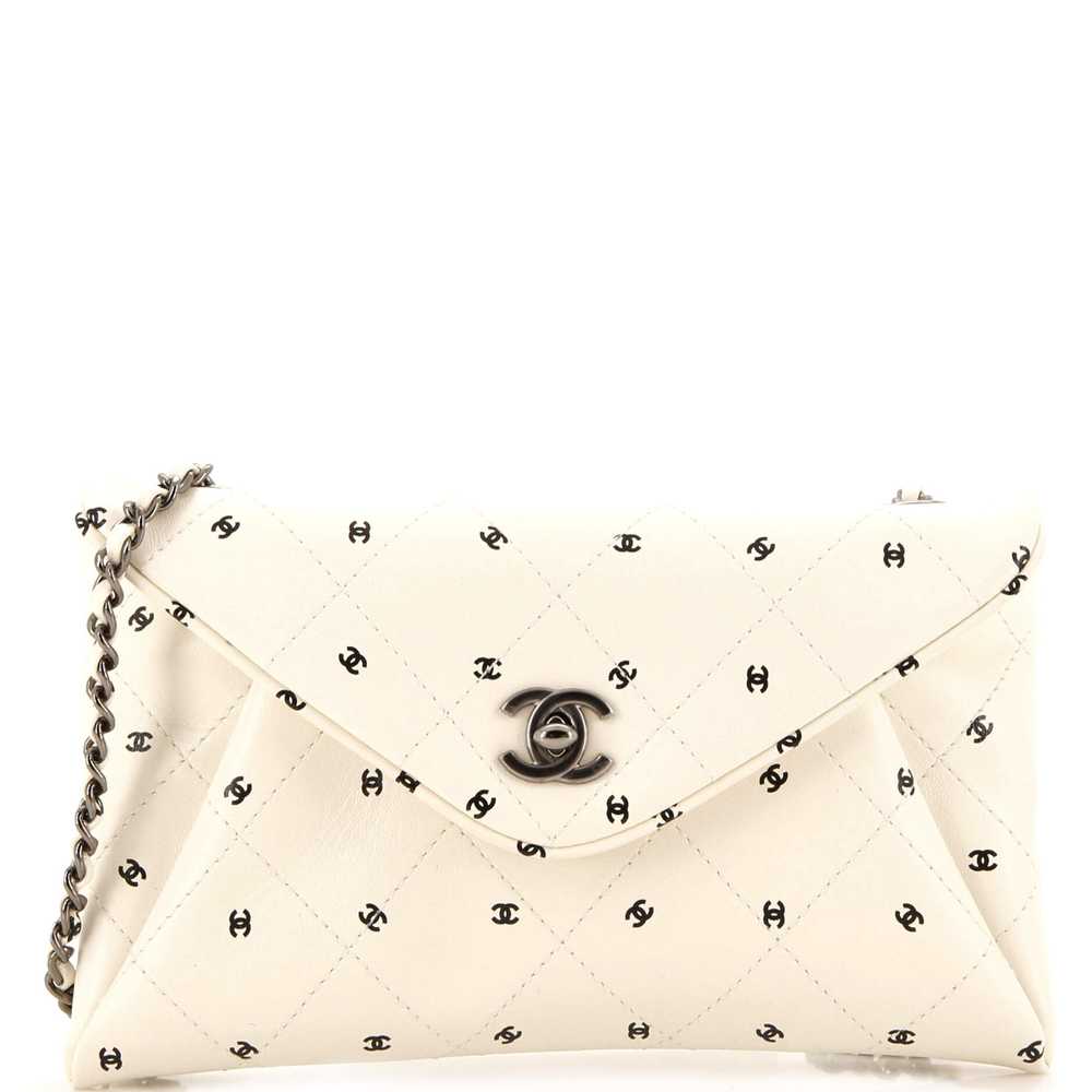 CHANEL CC Envelope Chain Clutch Printed Lambskin - image 1