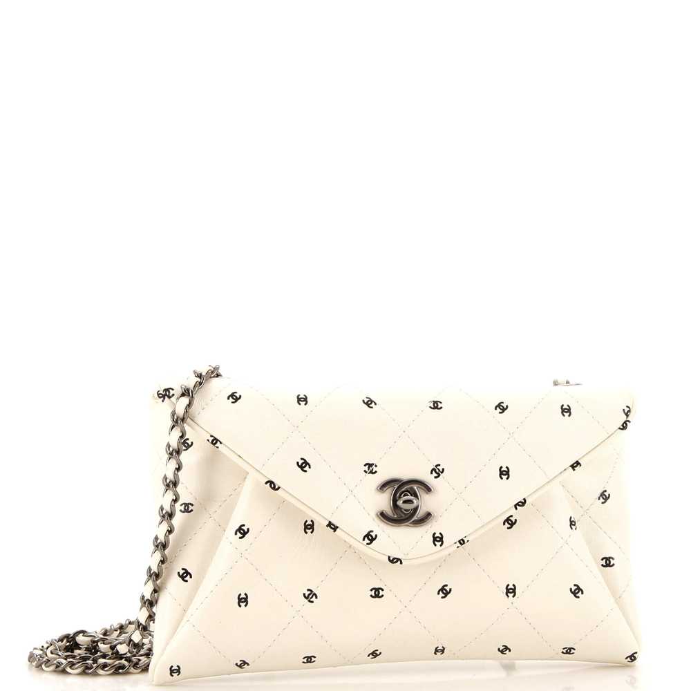 CHANEL CC Envelope Chain Clutch Printed Lambskin - image 2