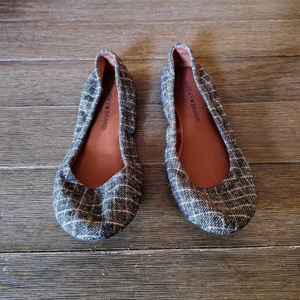 Ladies size 6 vintage gray tweed lucky brand ball… - image 1