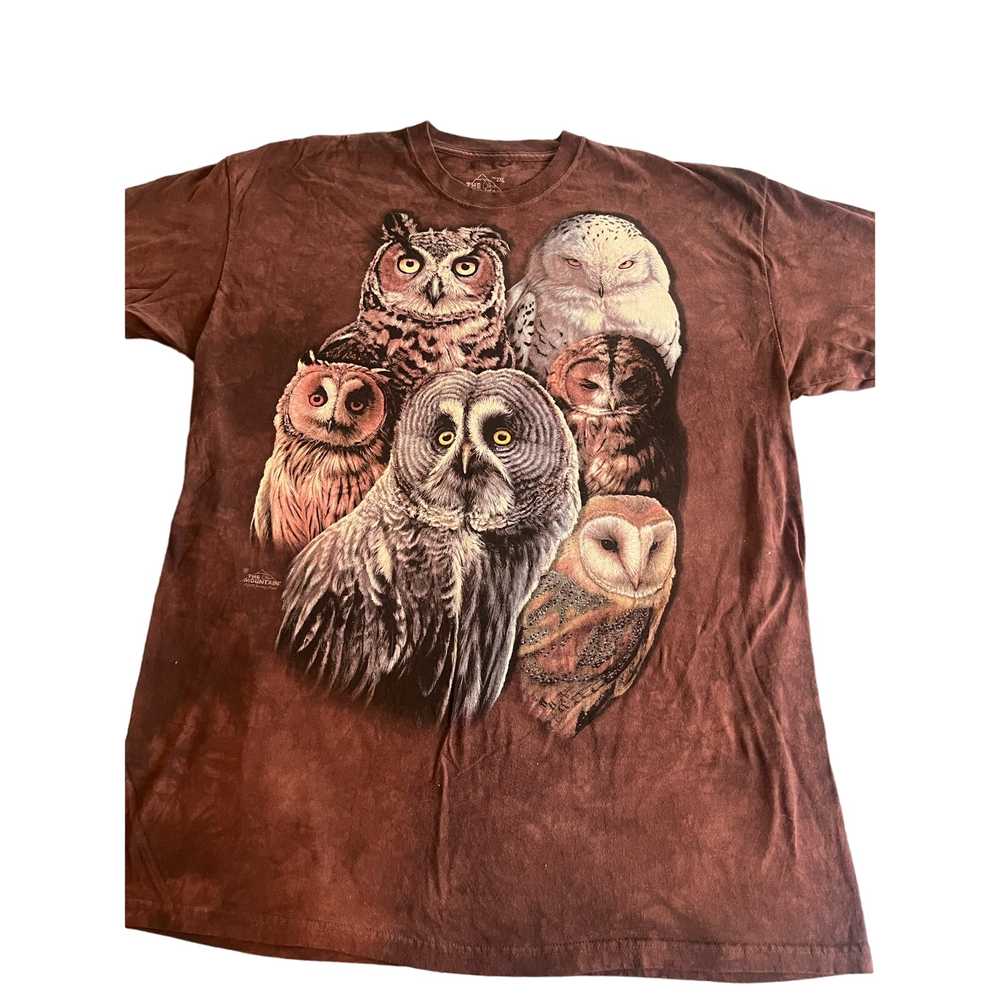 The Mountain T Shirt Mens 2X Owl Tie Dye Brown Sh… - image 1