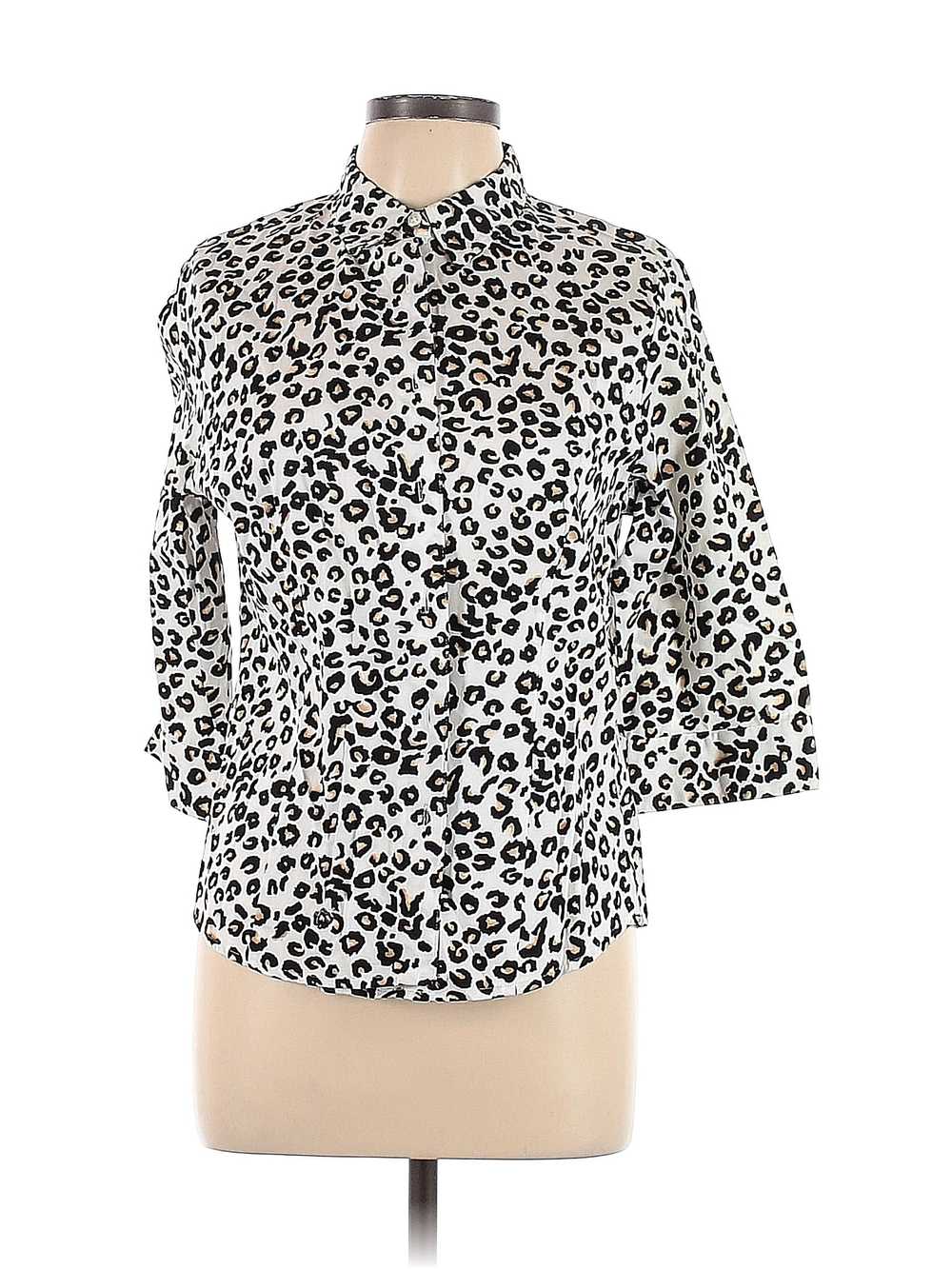 Apt. 9 Women White 3/4 Sleeve Blouse 3 - image 1