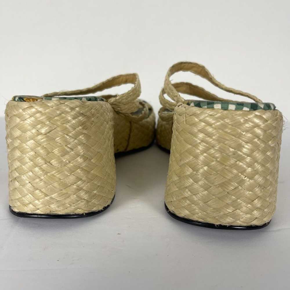 VTG Arizona Chunky Raffia Platform Sandals Size 7… - image 12