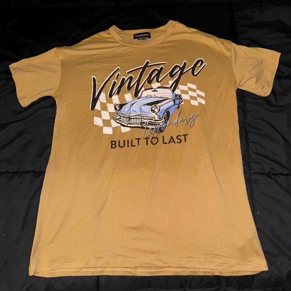 NWOT Streetwear Society Tan Vintage Graphic Tee S… - image 1