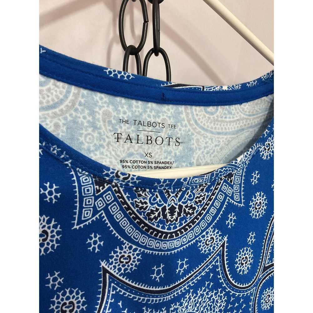 Talbots Women’s Size XS Top Blue White - image 2