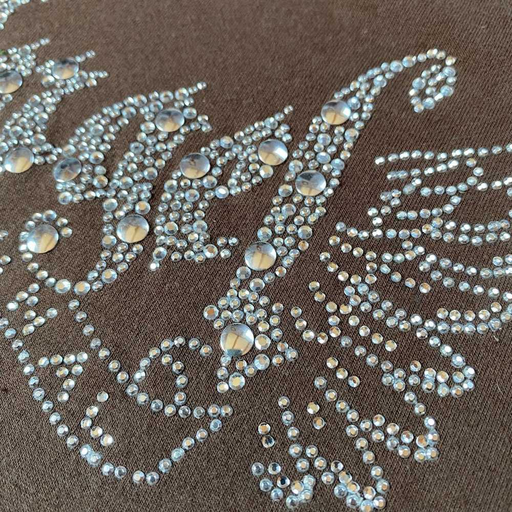 Vintage Y2K Diva Angel Rhinestone Baby Tee Size S… - image 4