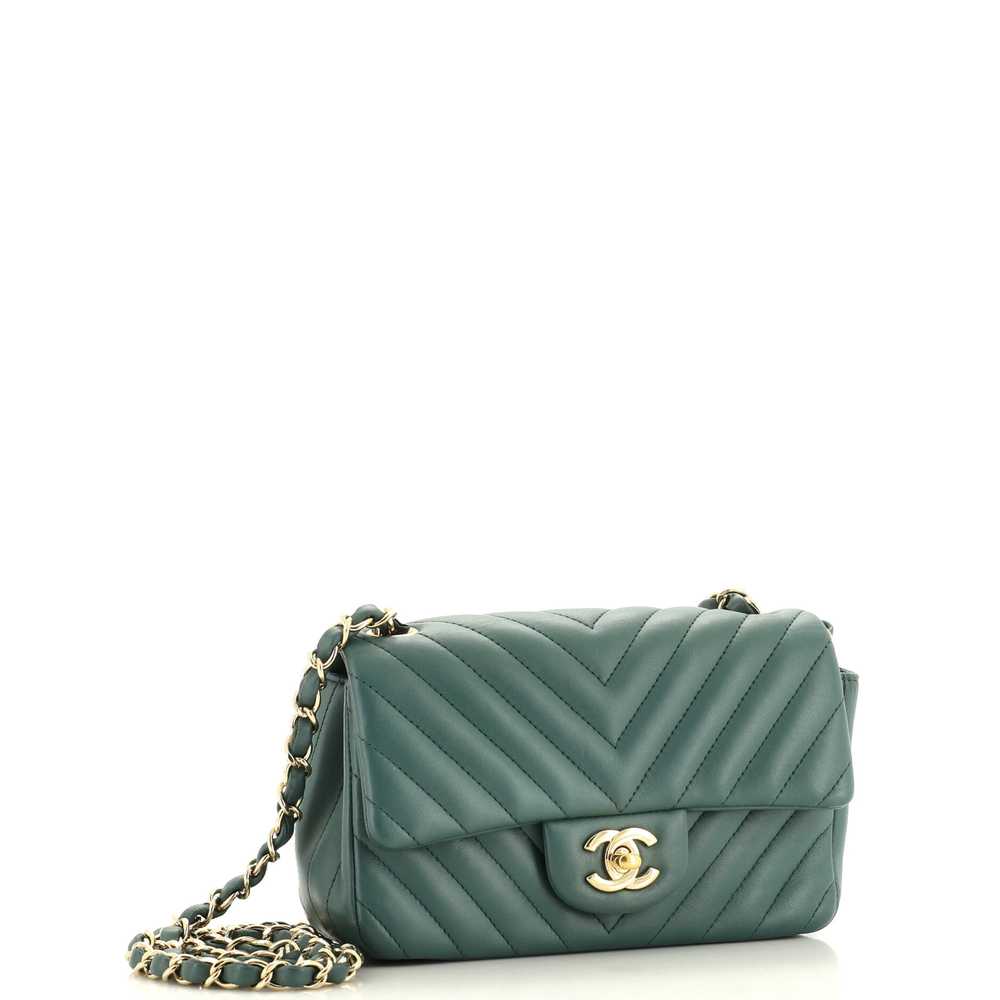 Chanel Classic Single Flap Bag Chevron Lambskin M… - image 3