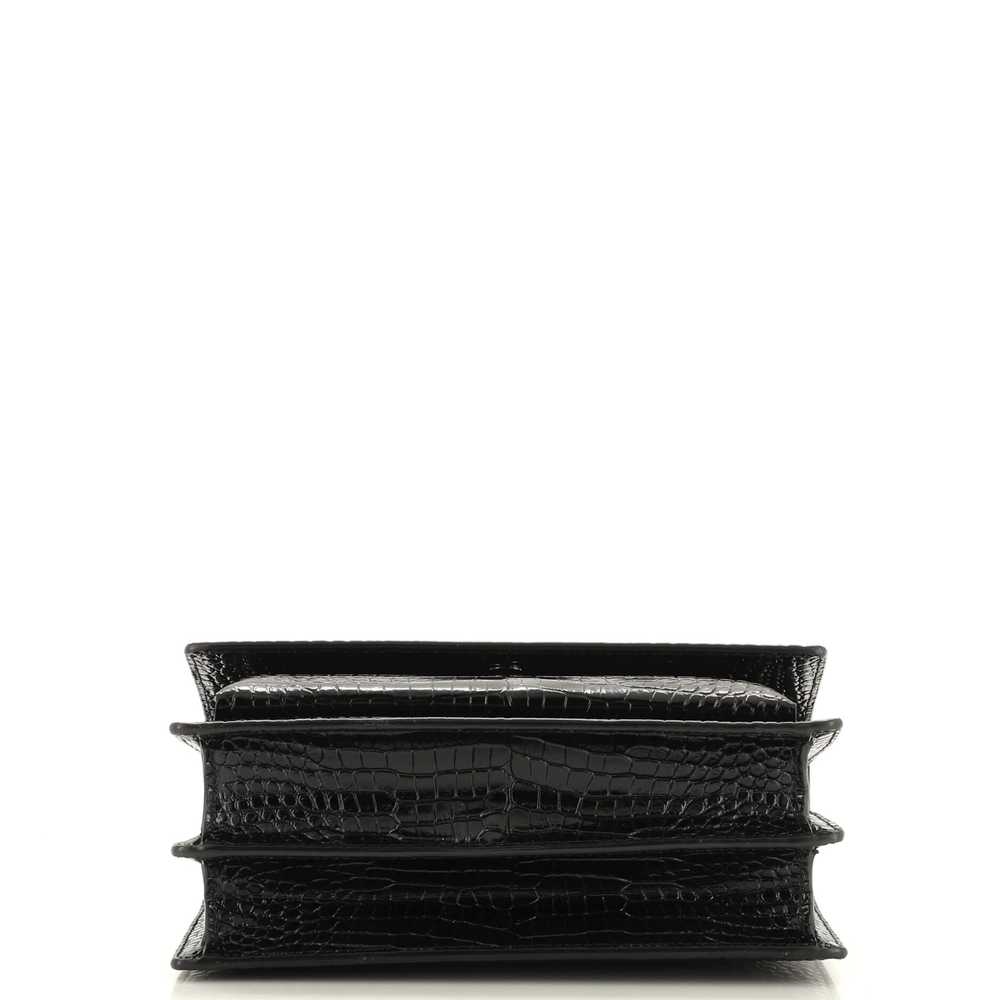 Saint Laurent Sunset Crossbody Bag Crocodile Embo… - image 4