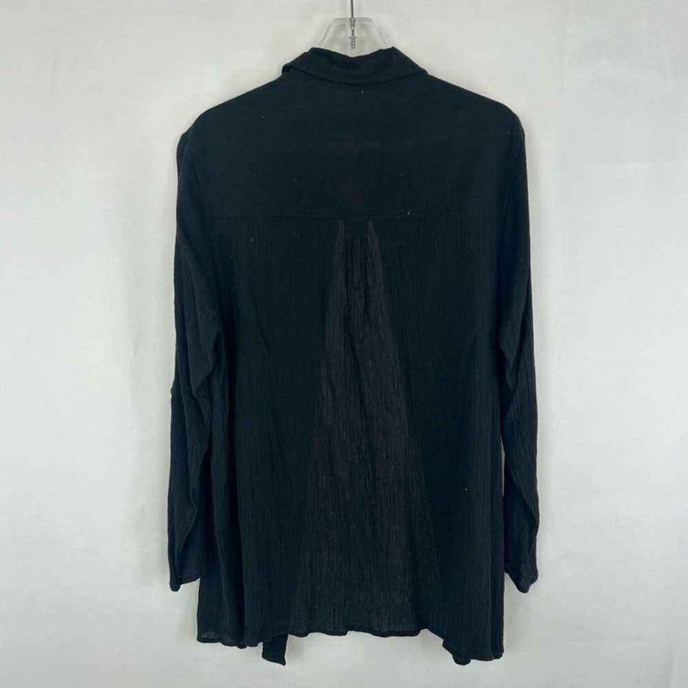 Liz Claiborne Black Linen Like Long Shirt - image 6