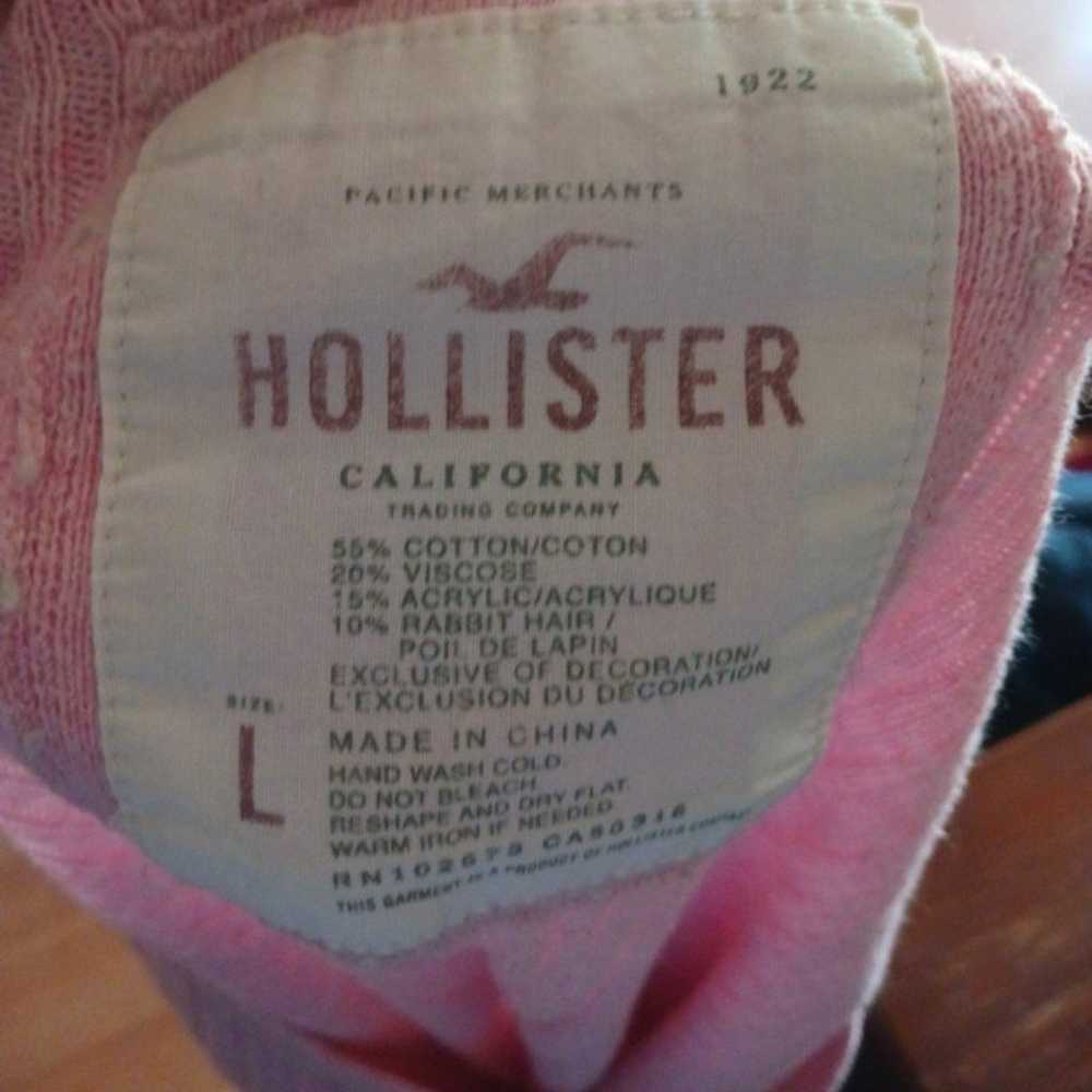 ♡♡y2k♡ Hollister rabbit hair scoop neck baby pink… - image 5