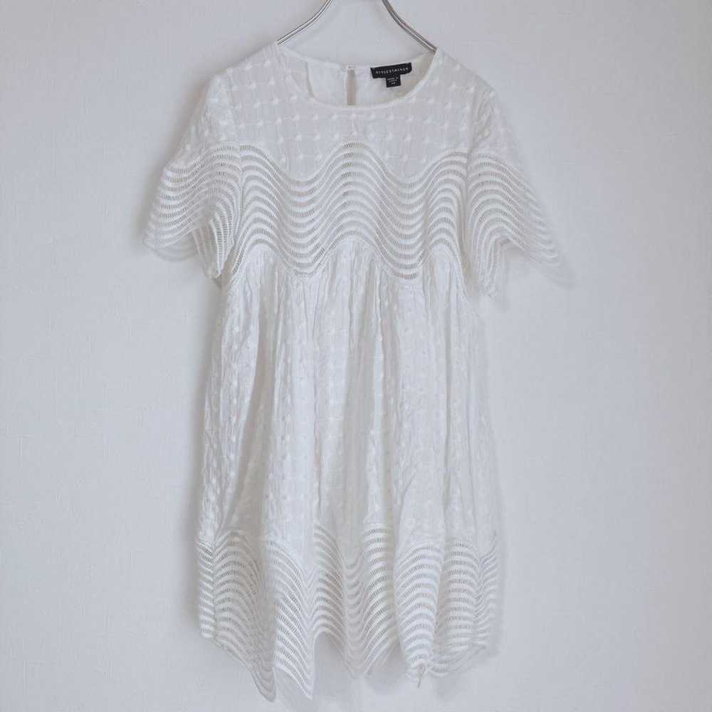 Style Stalker dress XS sheer cotton white natural. - image 10