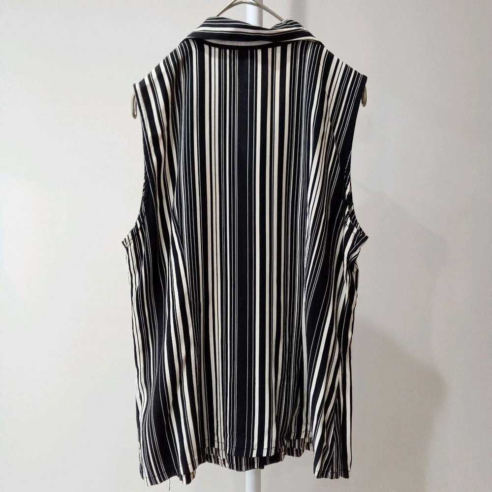 CINEMA CLUB 【M】 Sleeveless Shirt Stripe Pattern E… - image 2