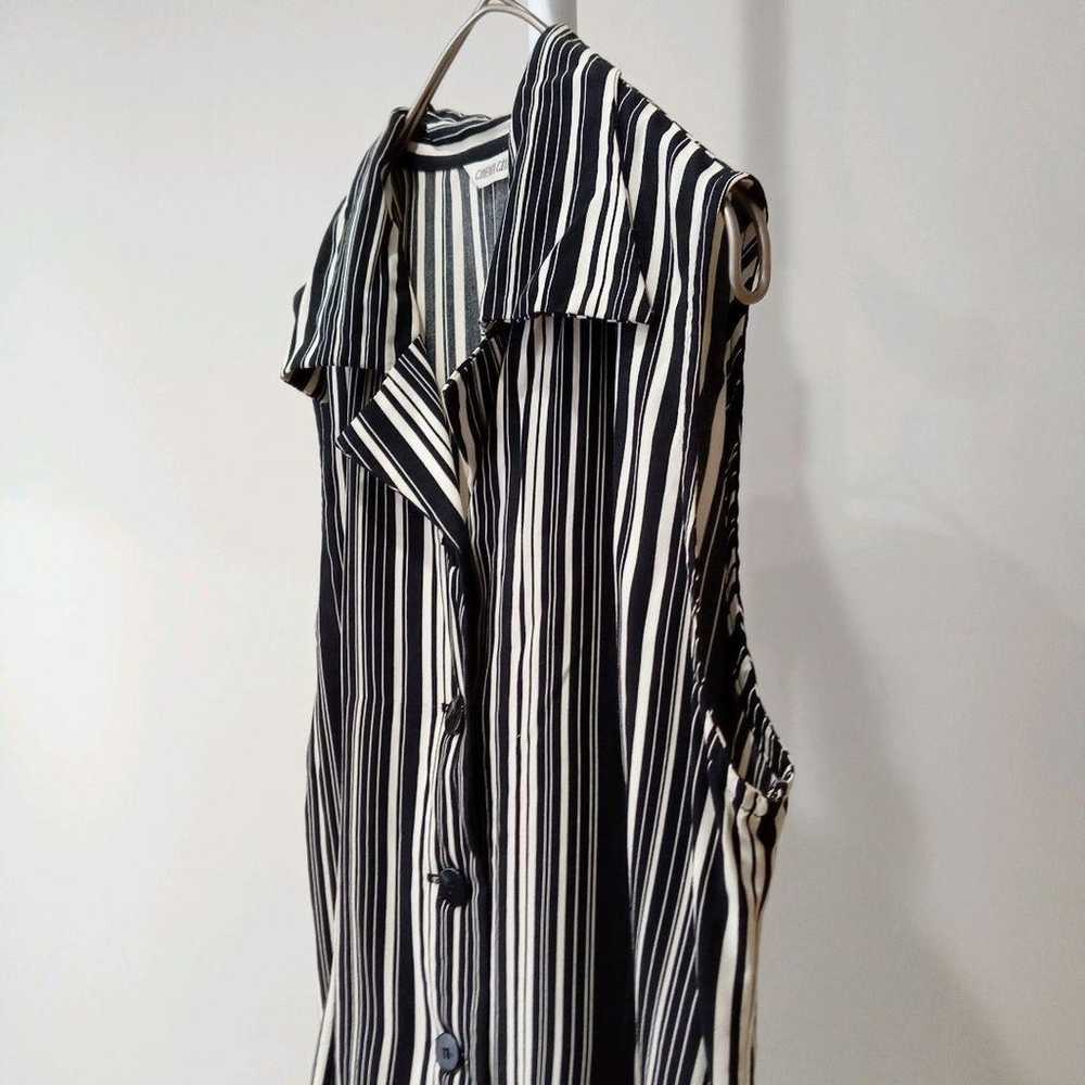 CINEMA CLUB 【M】 Sleeveless Shirt Stripe Pattern E… - image 3