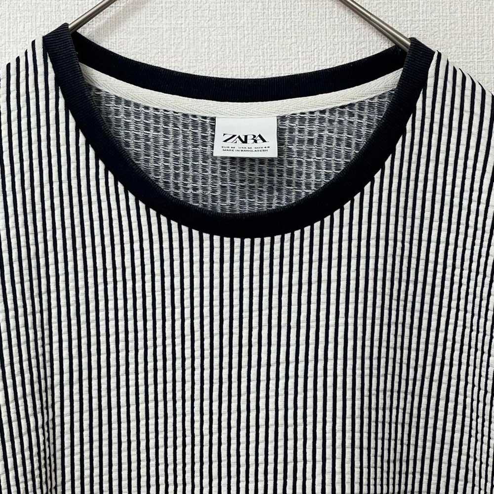 ZARA soccer stripe cut and sewn t-shirt, cotton b… - image 5