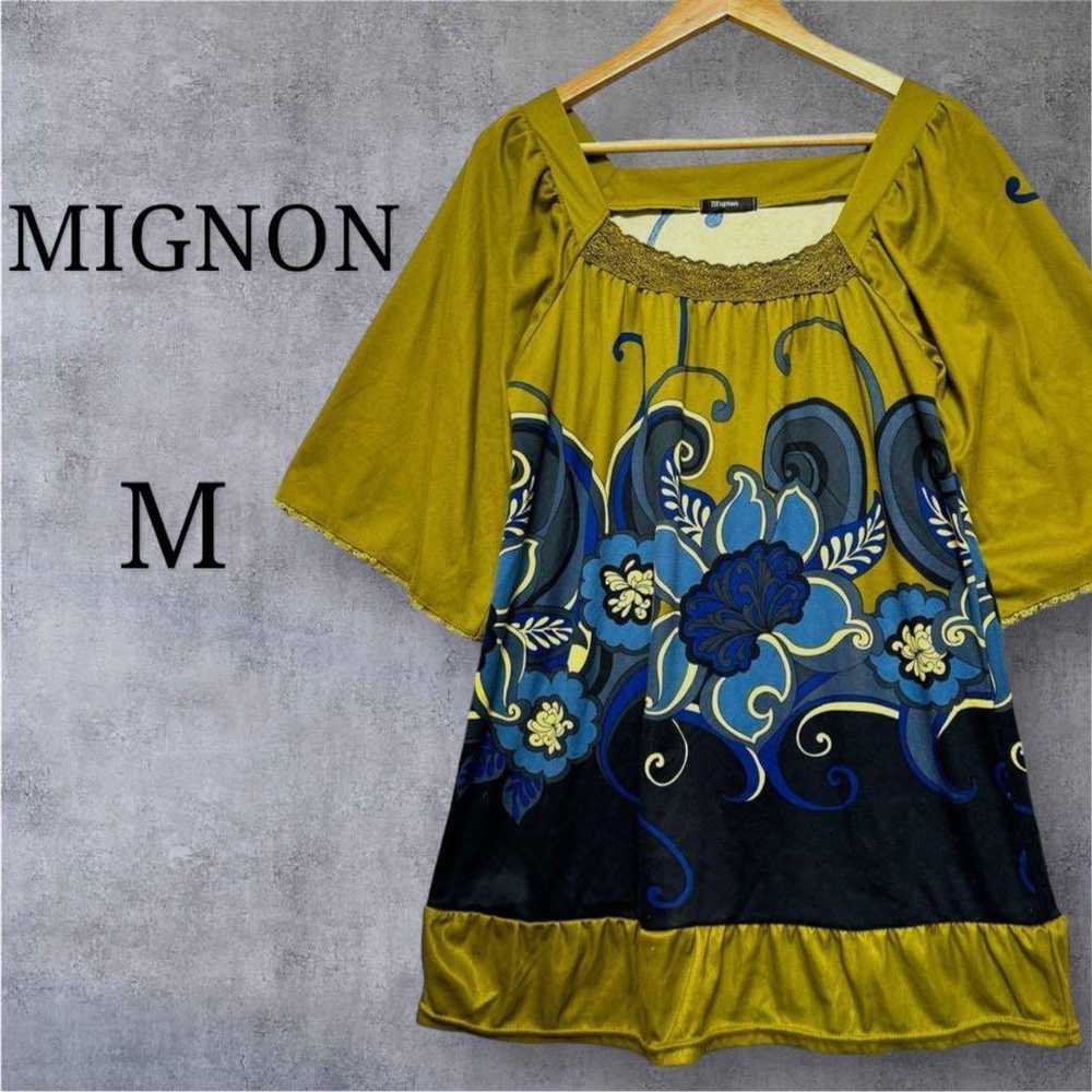 Minion Retro Floral Cute 5-minute Sleeve Tunic M … - image 1