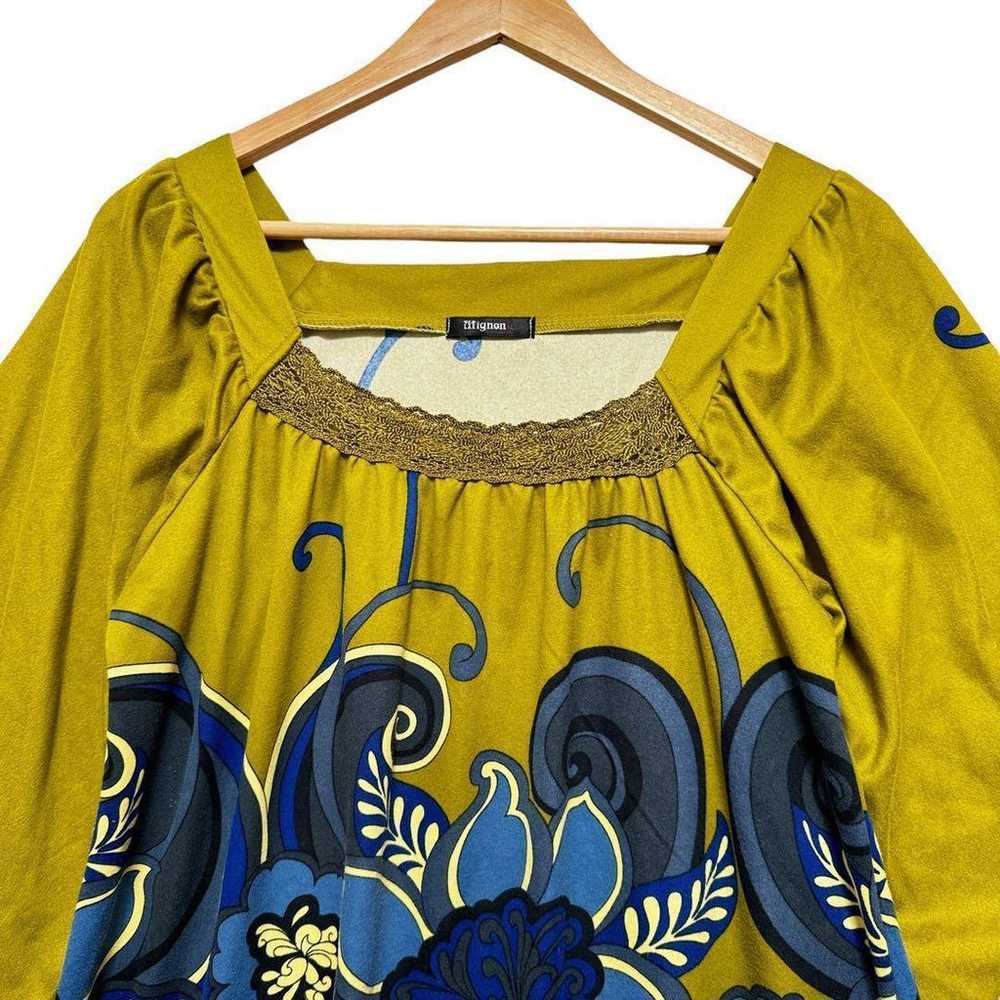 Minion Retro Floral Cute 5-minute Sleeve Tunic M … - image 4