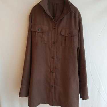 GEORGES RECH ◇ Long Shirt Long Sleeve (38) Brown … - image 1