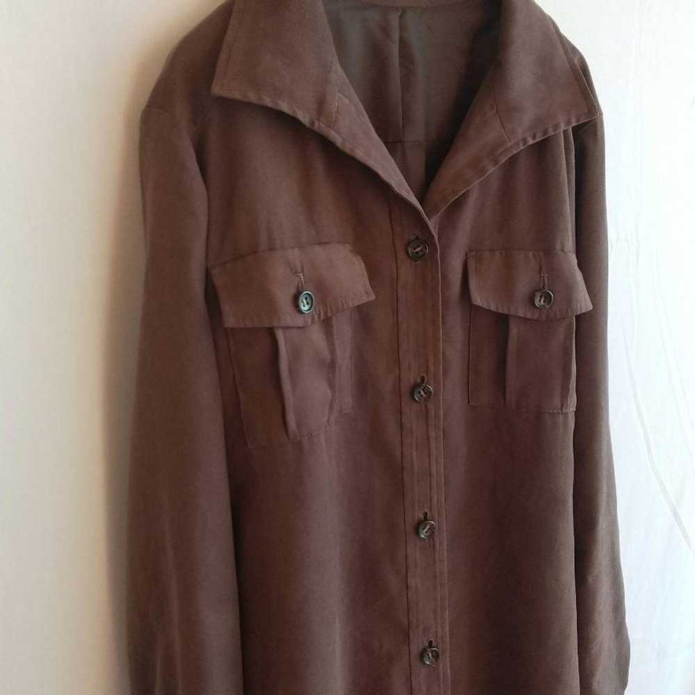 GEORGES RECH ◇ Long Shirt Long Sleeve (38) Brown … - image 3