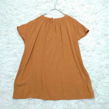 Elgana Short-Sleeve Top Blouse French Sleeve Oran… - image 1