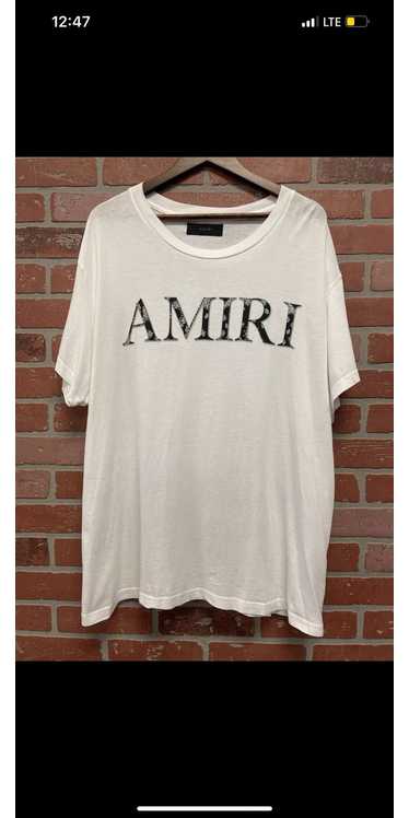 Amiri Amiri White Paisley Logo Tee Size XXL