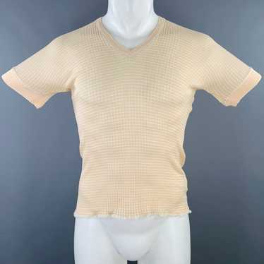 Prada Beige Cream Stripe Cotton Short Sleeve Pull… - image 1