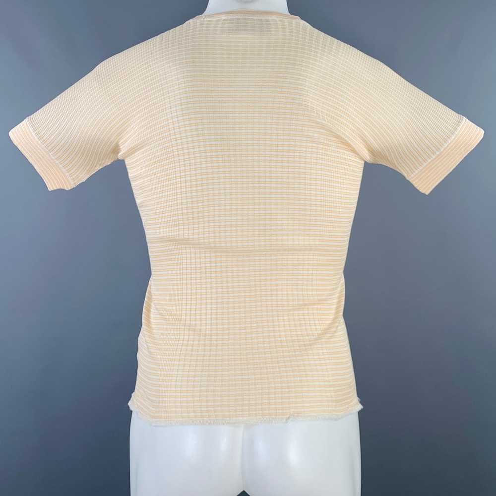 Prada Beige Cream Stripe Cotton Short Sleeve Pull… - image 3