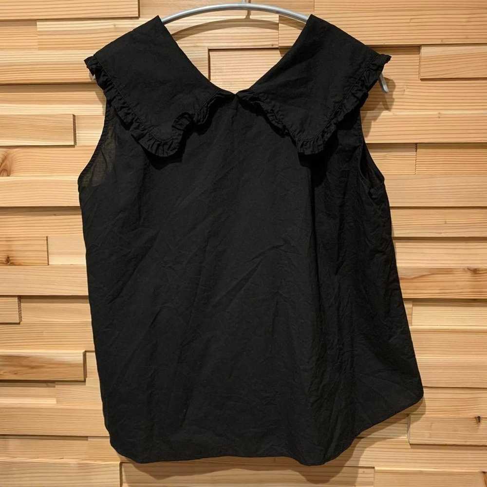 Nolley's Frill V-neck 2-way Blouse Black - image 8