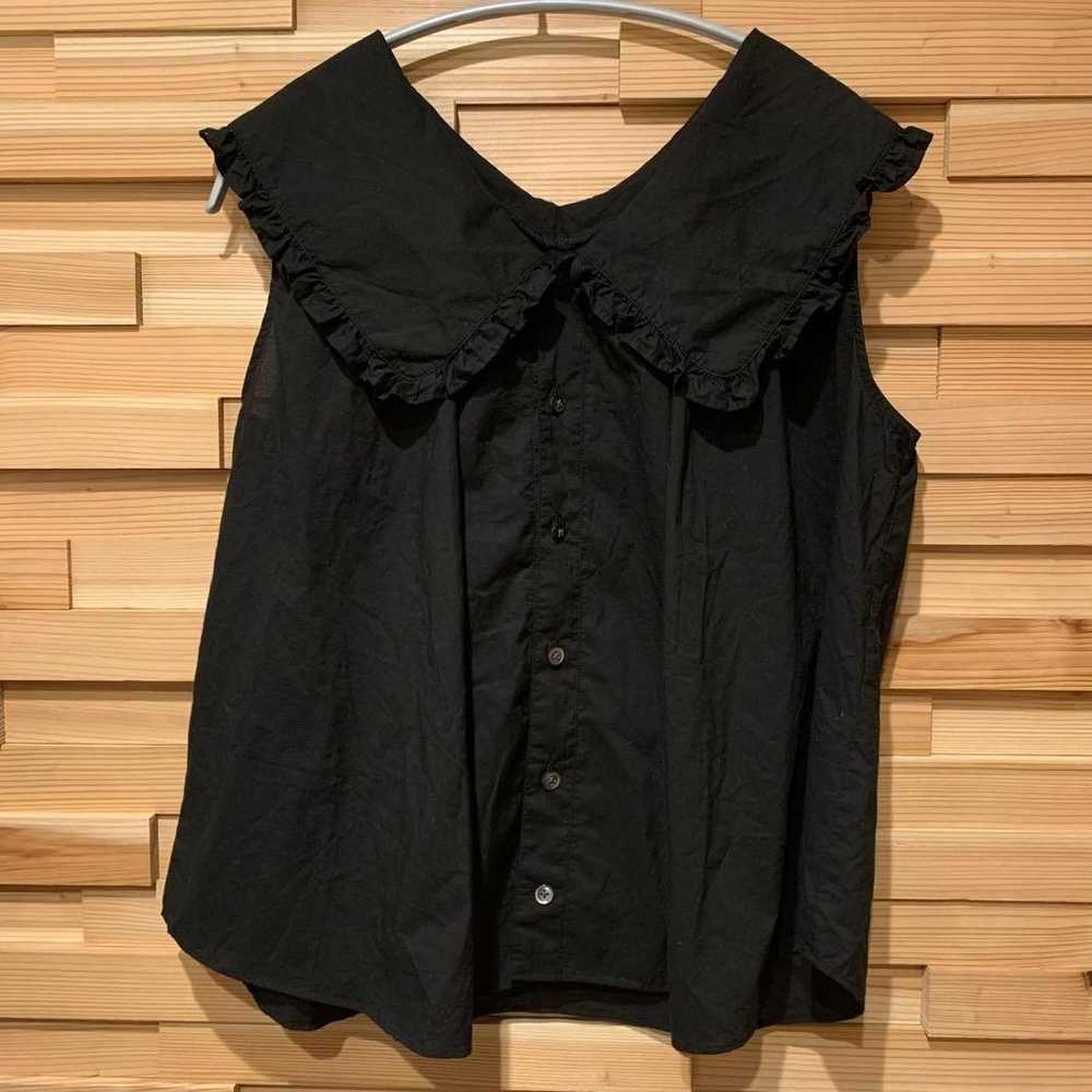 Nolley's Frill V-neck 2-way Blouse Black - image 9