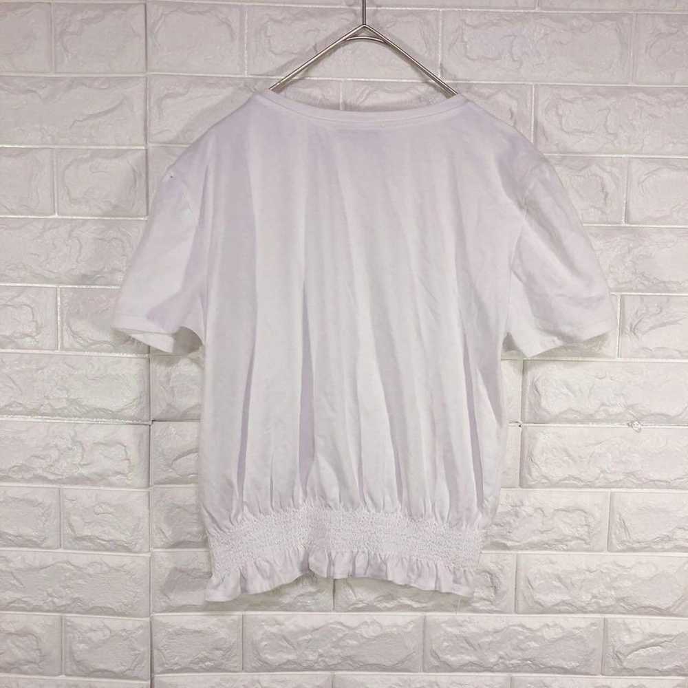 a835 ZARA Zara Short Sleeve Cut-sleeve T-shirt Wh… - image 4