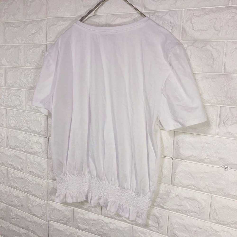 a835 ZARA Zara Short Sleeve Cut-sleeve T-shirt Wh… - image 5