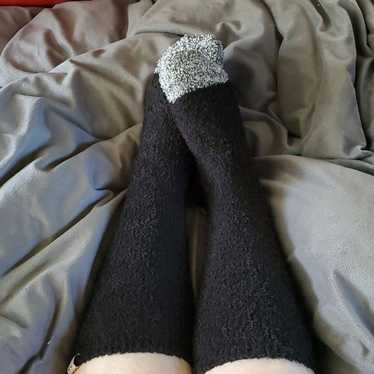 Other WOMAN'S Fuzzy Black Gray Socks Women's Warm 