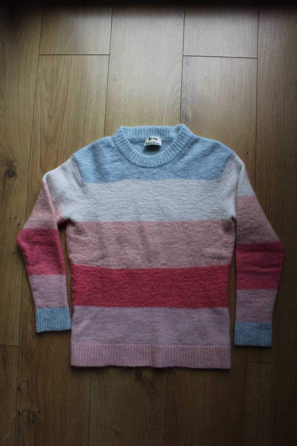 Acne Studios Alan Pastel Striped Mohair Sweater - image 1