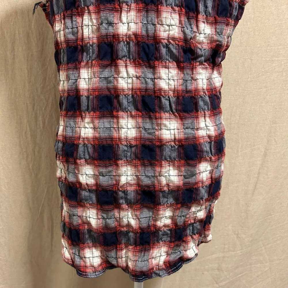 Y2K Sleeveless Shirt with Check Patch - image 6