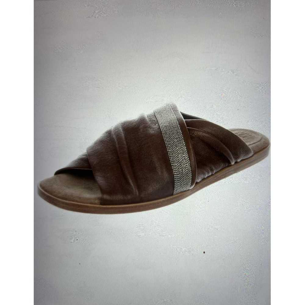 Brunello Cucinelli Leather mules & clogs - image 2