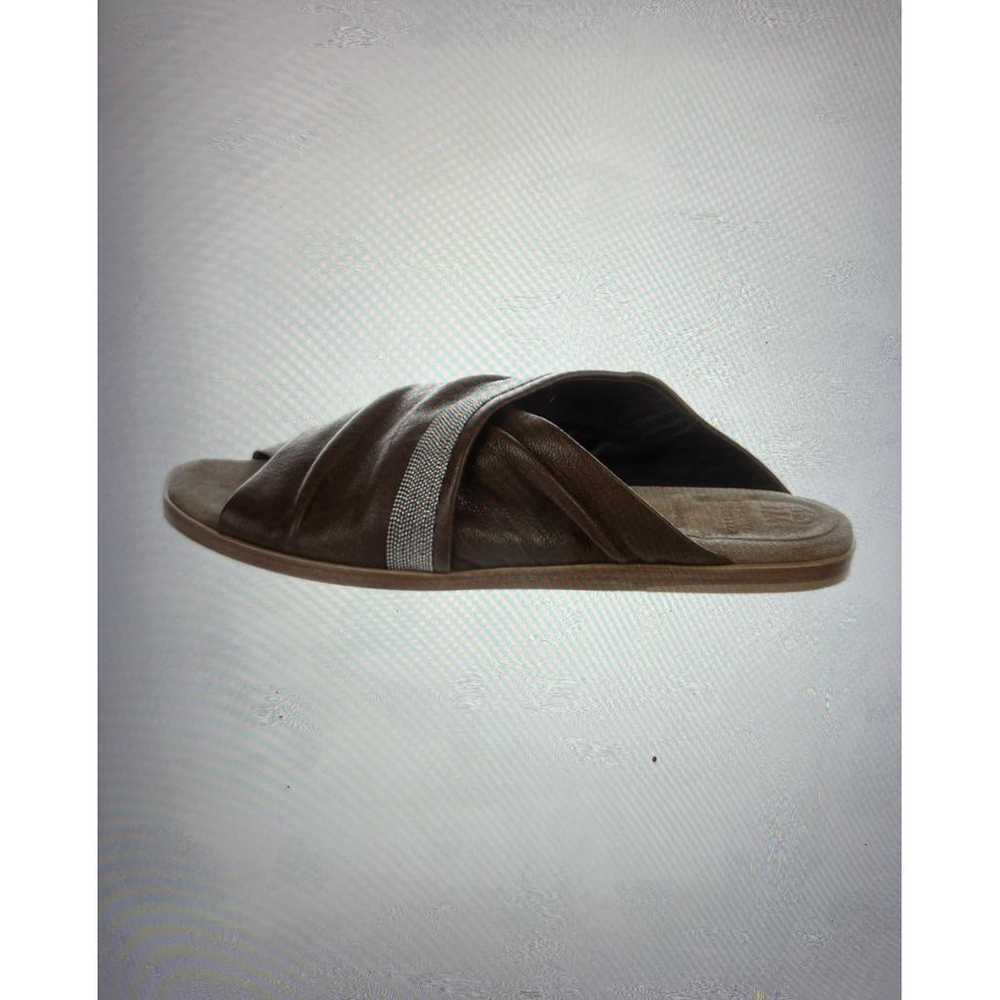 Brunello Cucinelli Leather mules & clogs - image 3