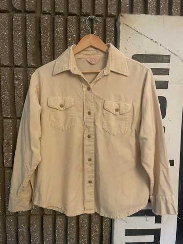 Vintage 1970s Thrashed Cream Workshirt