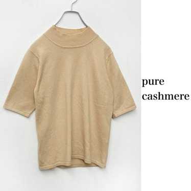 Daimaru Mock Neck Short Sleeve Knit Pure Cashmere… - image 1