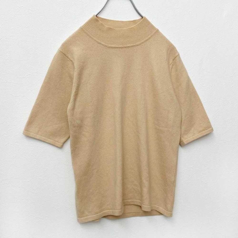 Daimaru Mock Neck Short Sleeve Knit Pure Cashmere… - image 2