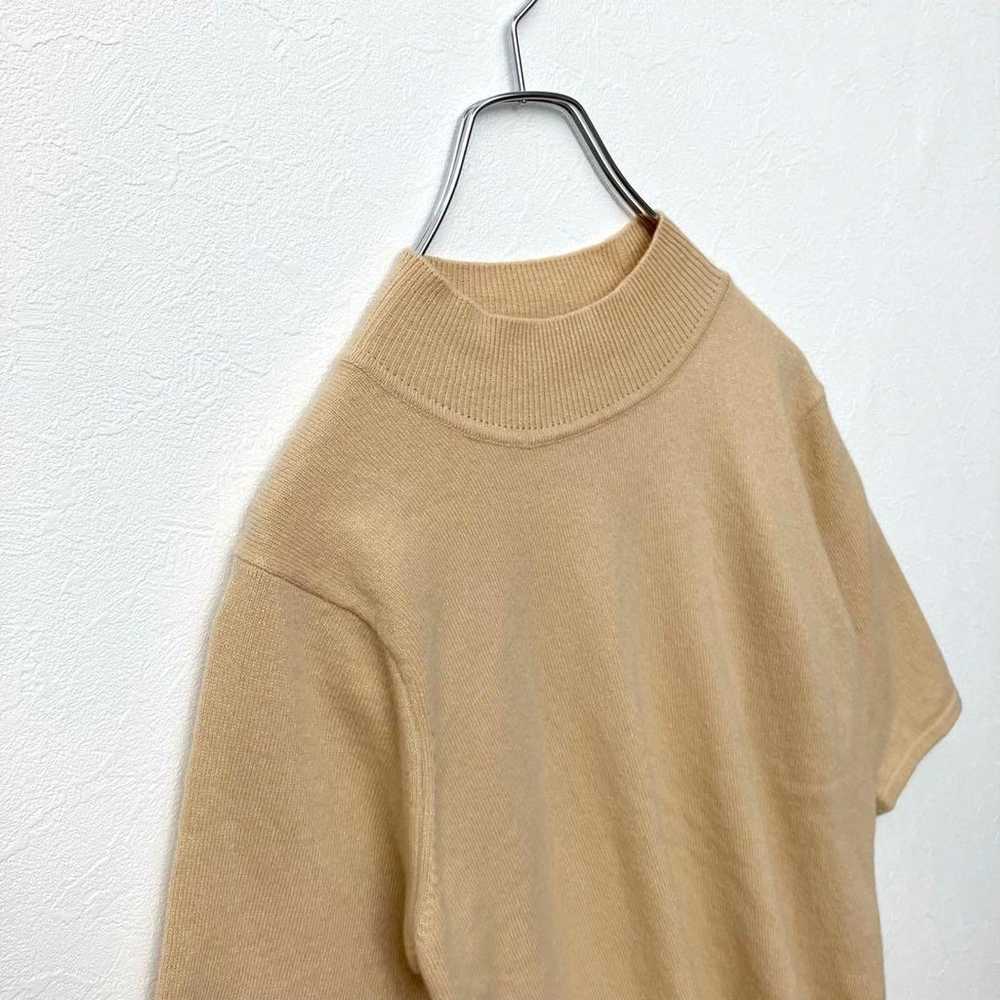 Daimaru Mock Neck Short Sleeve Knit Pure Cashmere… - image 3