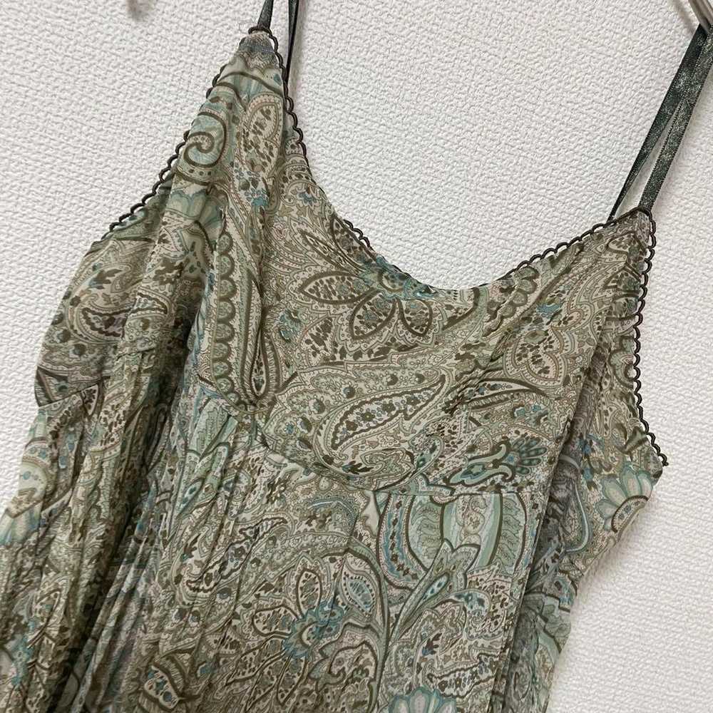 Ikeda Nobuo Camisole L Pattern flashy Green - image 8