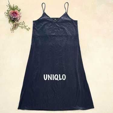 Uniqlo Camisole One-piece Navy Velour Women's Cami