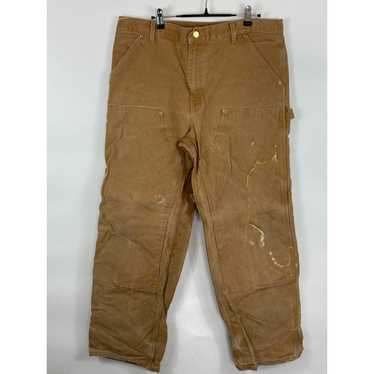 Vintage Carhartt Pants 44x30 Made in USA B01 Brown popular Double Knee Canvas Carpenter