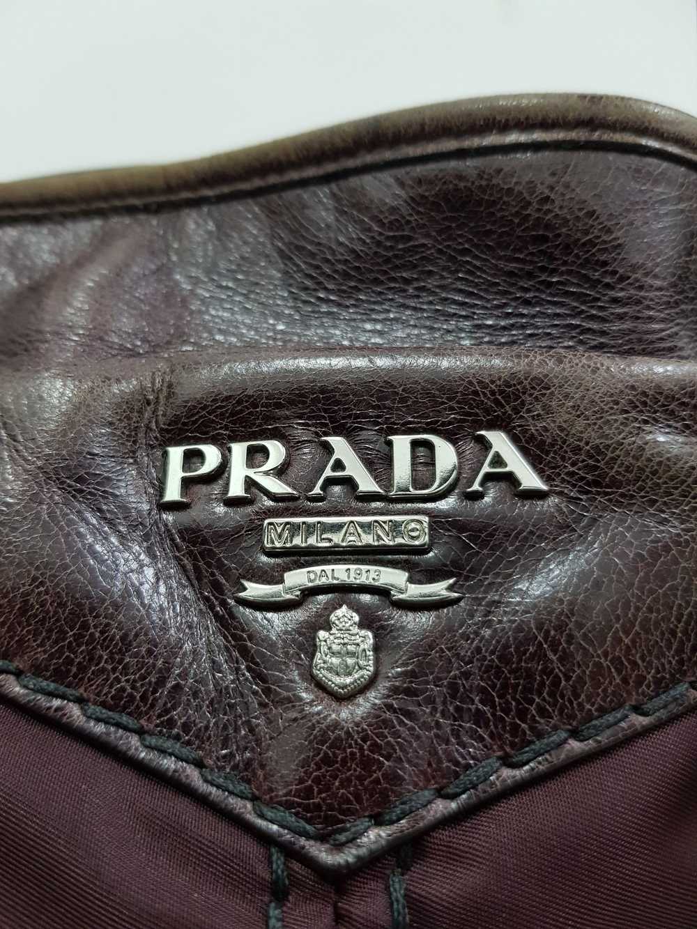 Prada Authentic PRADA MILANO Nylon and Leather Cr… - image 6