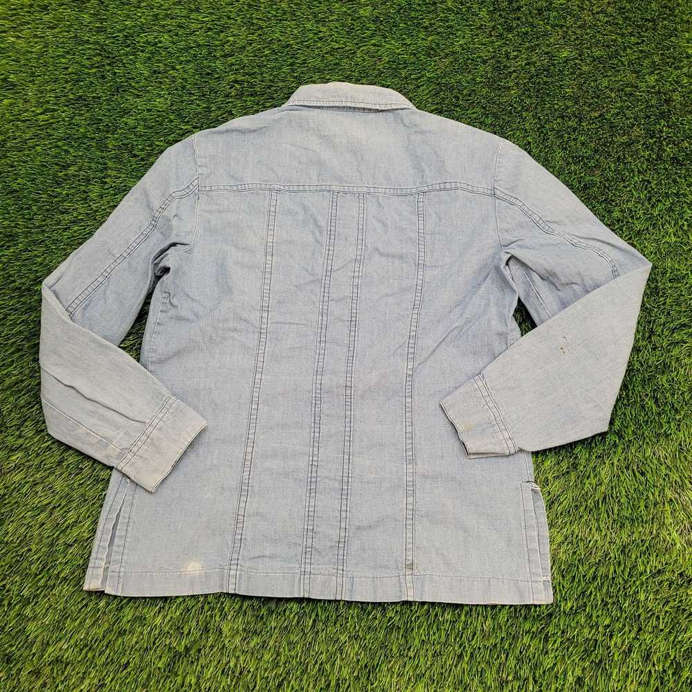 Lee Vintage 80s LEE Denim Button Shirt Jacket Med… - image 2