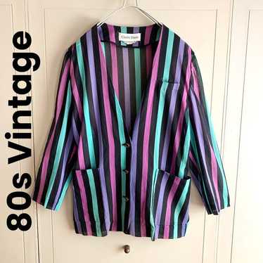 80s Vintage Sheer Open-Front Jacket