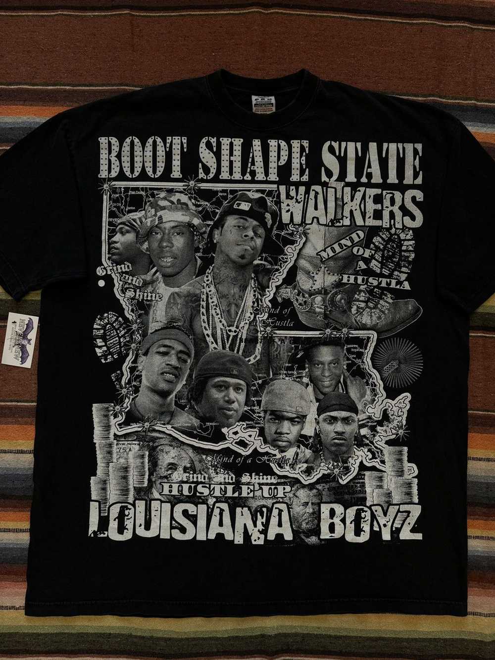 Rap Tees × Vintage 2000's Lousiana Rap Boot Shape… - image 2