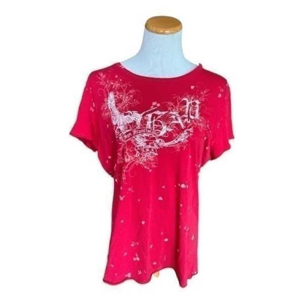 Womens Vintage Gap Established Splatter Graphic T… - image 1